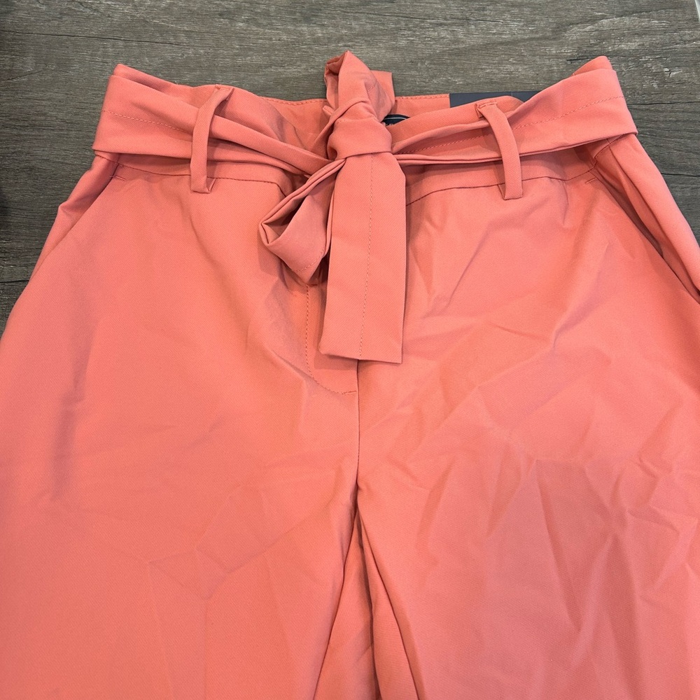 Pink Tie-Waist Trousers with Flowing Fit